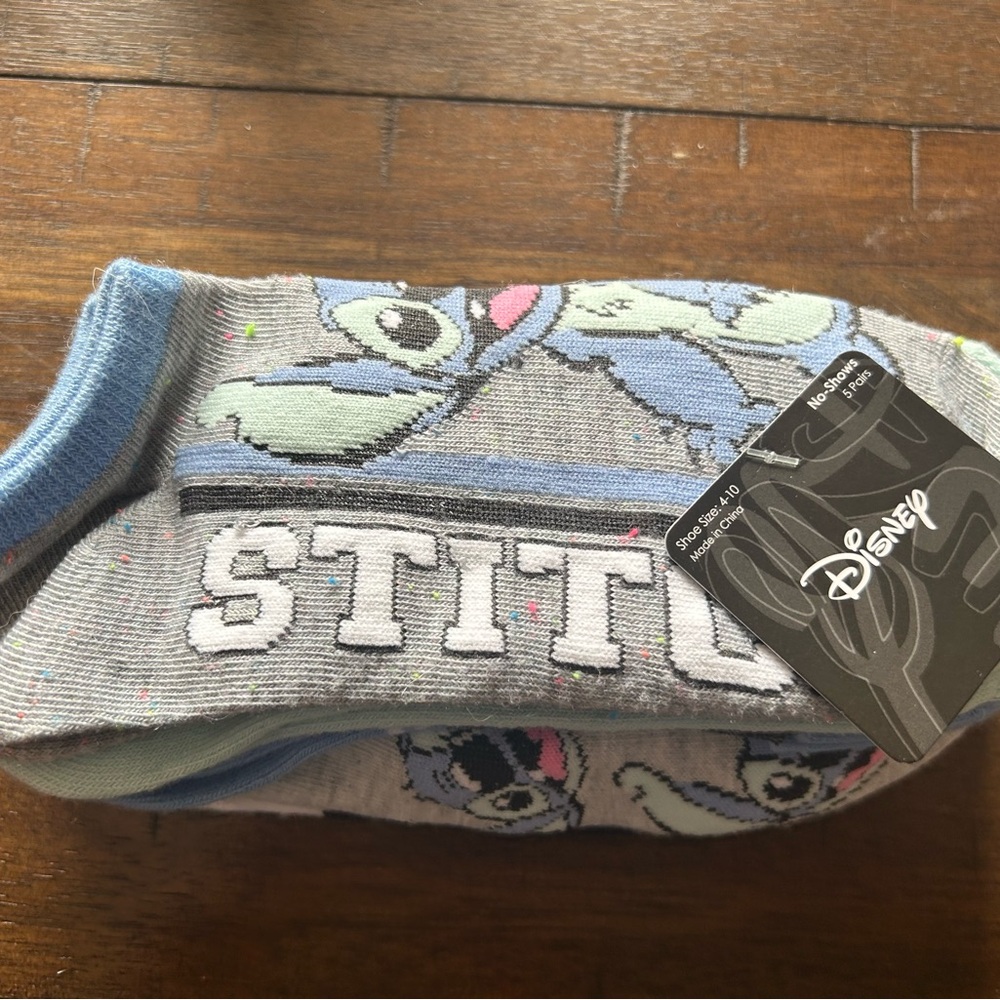 Disney Stitch No Show Socks 5pair pack